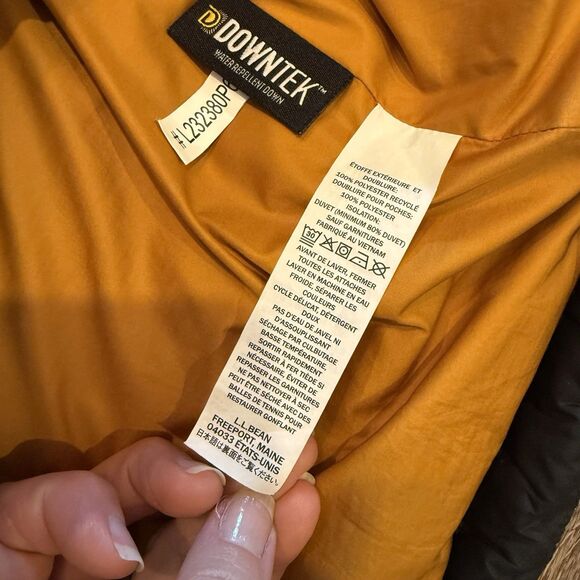 L.L.Bean Vest Black Gold Downtek Quilted Puffer Jacket Outdoors Hunting XL $99 - Picture 5 of 7
